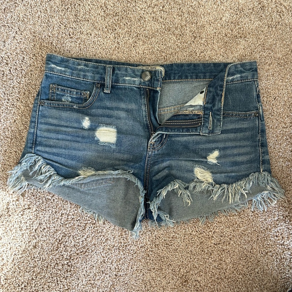 Free People denim shorts. Size 27. Gently worn.
